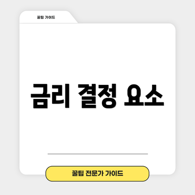 금리 결정 요소