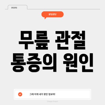 무릎 관절 통증의 원인