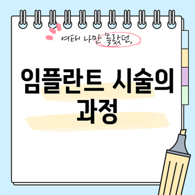 임플란트 시술의 과정