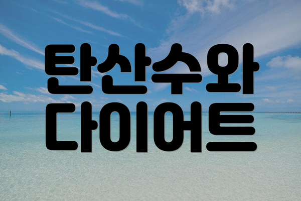 탄산수와 다이어트