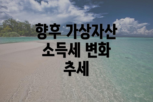 향후 가상자산 소득세 변화 추세