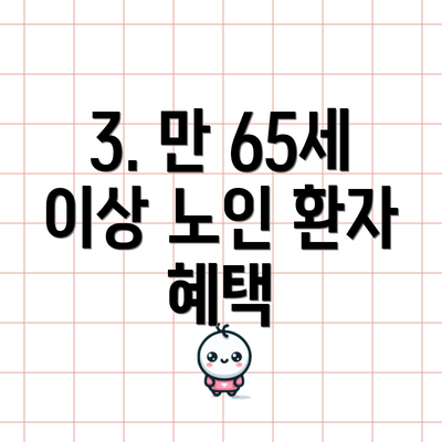 3. 만 65세 이상 노인 환자 혜택