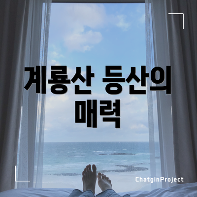 계룡산 등산의 매력