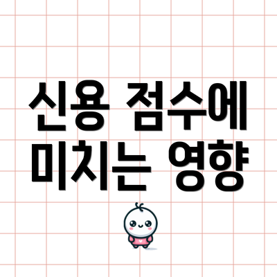 신용 점수에 미치는 영향