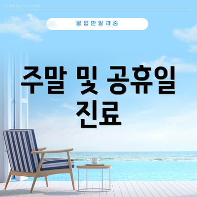 주말 및 공휴일 진료