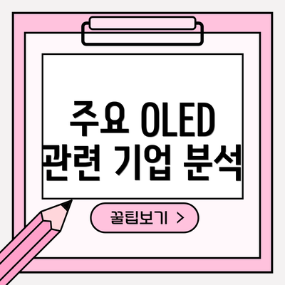 주요 OLED 관련 기업 분석
