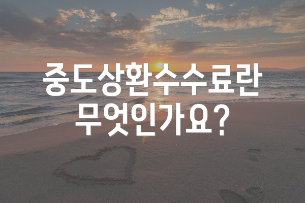 중도상환수수료란 무엇인가요?