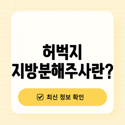 허벅지 지방분해주사란?