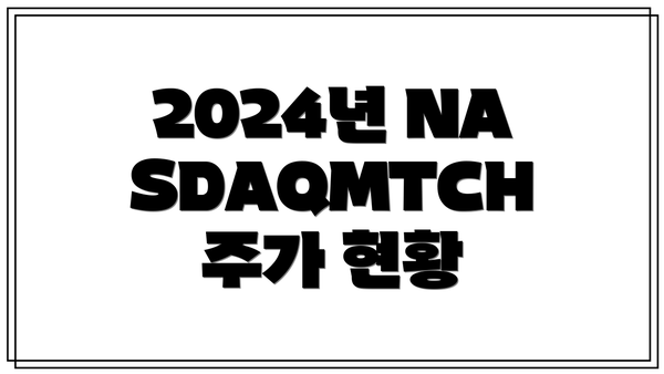 2024년 NASDAQMTCH 주가 현황