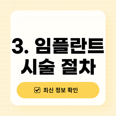 3. 임플란트 시술 절차