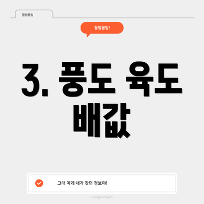 3. 풍도 육도 배값