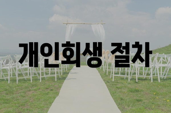 개인회생 절차