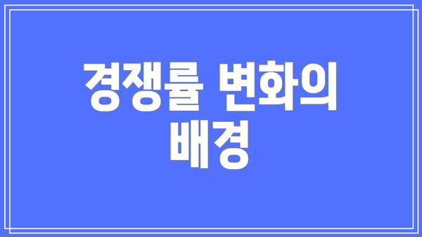 경쟁률 변화의 배경