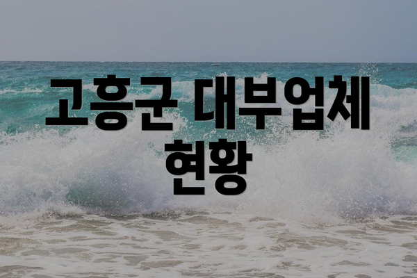 고흥군 대부업체 현황