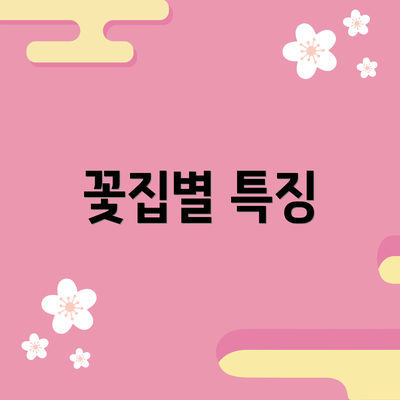 꽃집별 특징