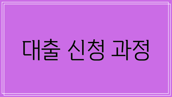 대출 신청 과정