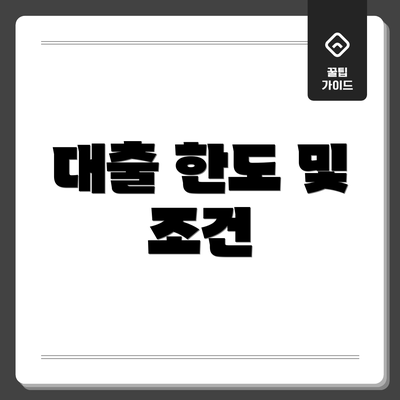 대출 한도 및 조건