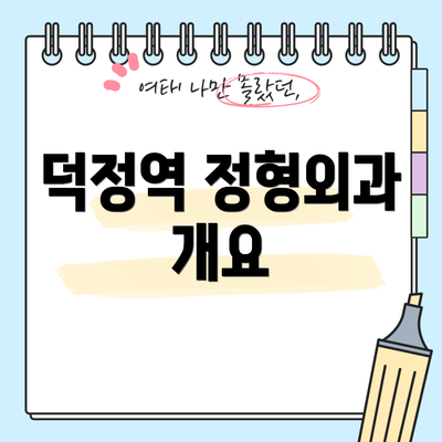 덕정역 정형외과 개요