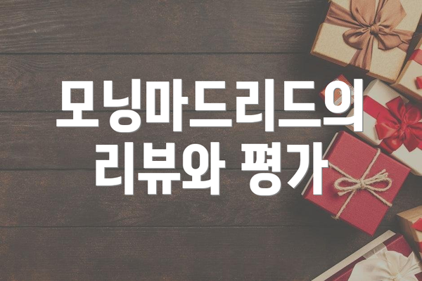 모닝마드리드의 리뷰와 평가