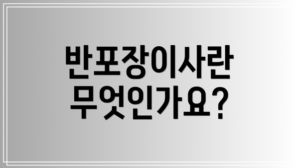 반포장이사란 무엇인가요?