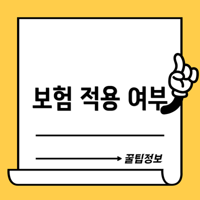 보험 적용 여부