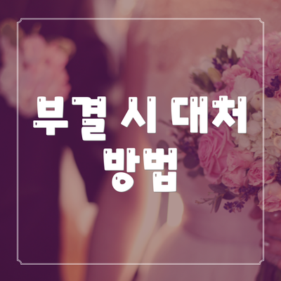 부결 시 대처 방법