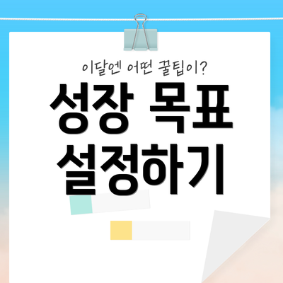 성장 목표 설정하기