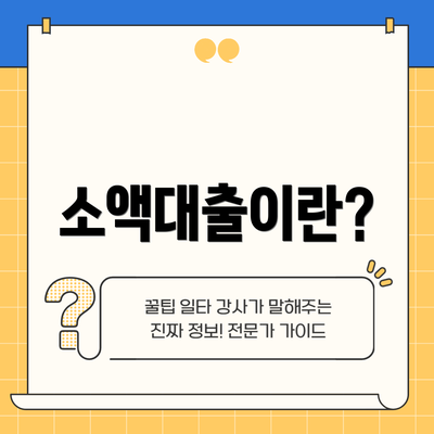 소액대출이란?