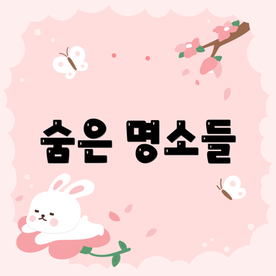 숨은 명소들