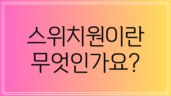 스위치원이란 무엇인가요?