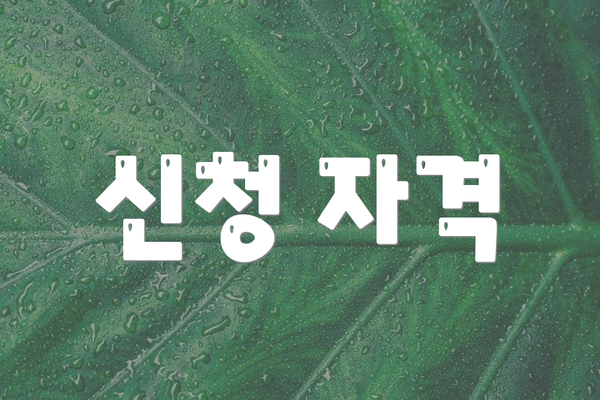 신청 자격