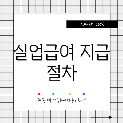 실업급여 지급 절차