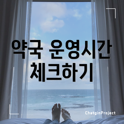 약국 운영시간 체크하기