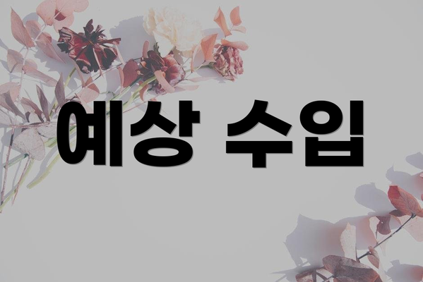 예상 수입