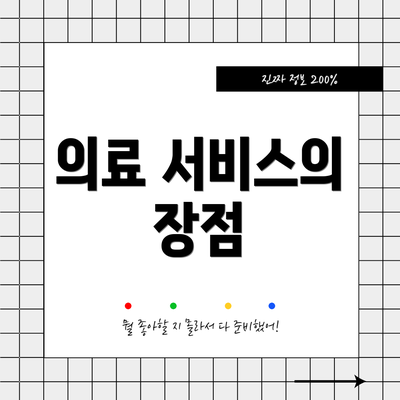 의료 서비스의 장점