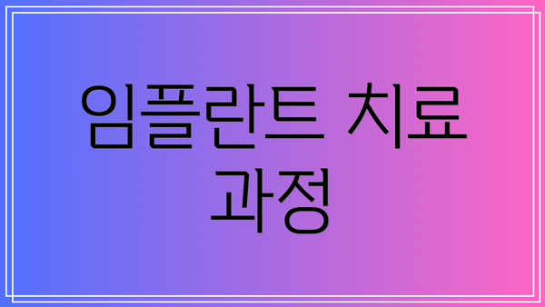 임플란트 치료 과정