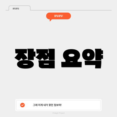 장점 요약