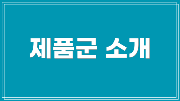 제품군 소개