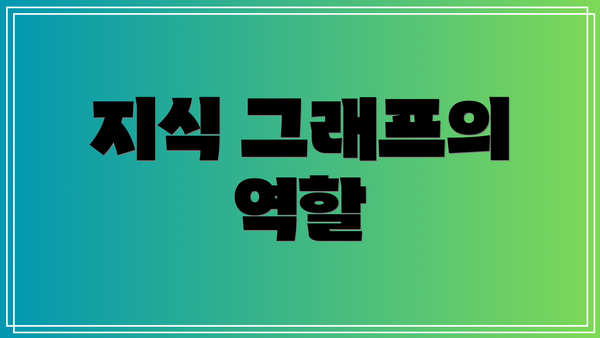 지식 그래프의 역할