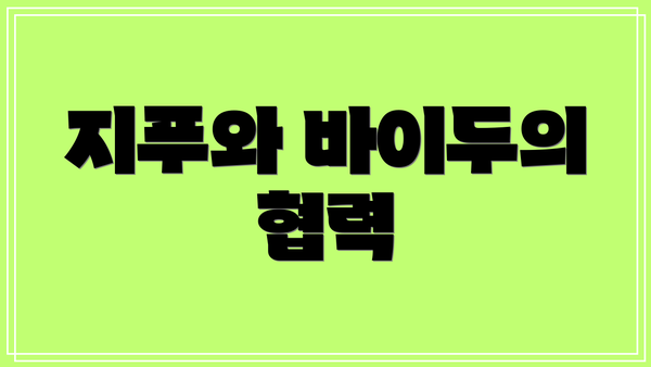 지푸와 바이두의 협력