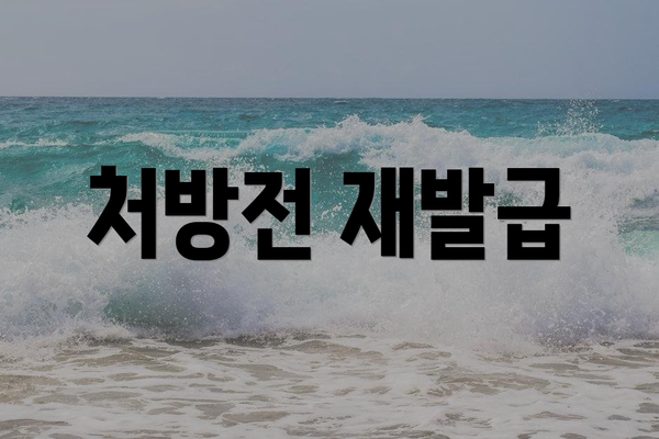 처방전 재발급