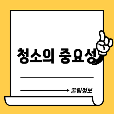 청소의 중요성