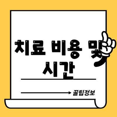 치료 비용 및 시간