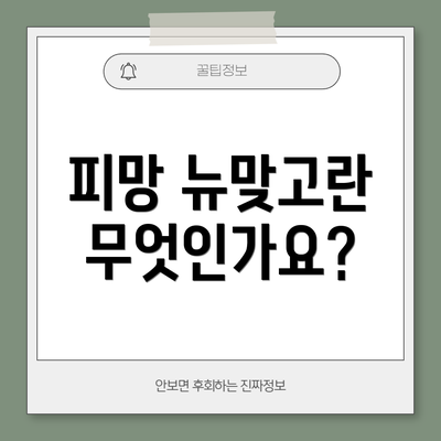 피망 뉴맞고란 무엇인가요?