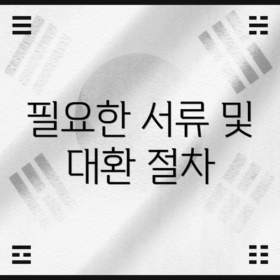 필요한 서류 및 대환 절차