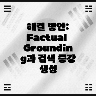 해결 방안: Factual Grounding과 검색 증강 생성