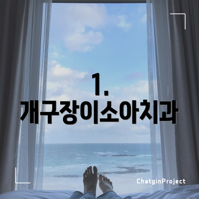 1. 개구장이소아치과