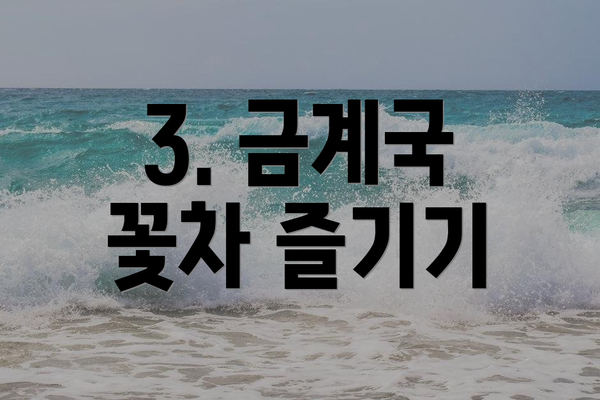 3. 금계국 꽃차 즐기기