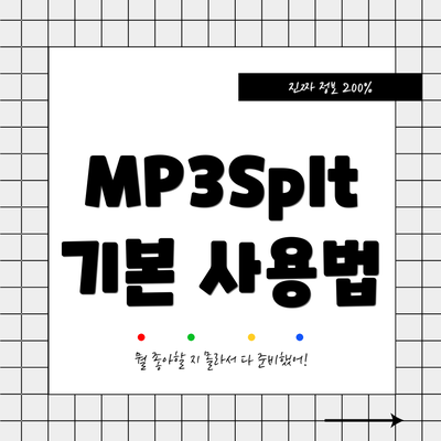 MP3Splt 기본 사용법